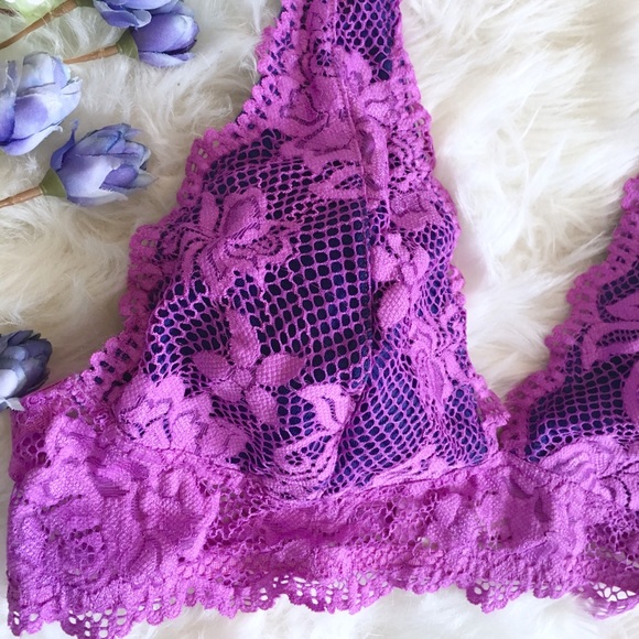 Free People lace halter bra - purple - Picture 2 of 5